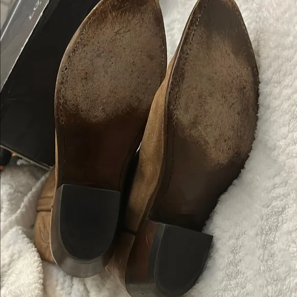 Lucchese Tan Leather Boots worn twice in stockyards at saloons in Fort Worth