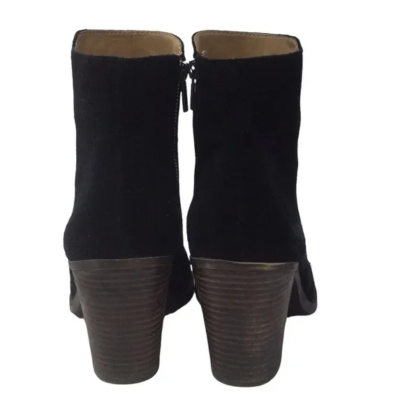 Lucky Brand Eleanor Suede Leather Embroidered Booties Boots