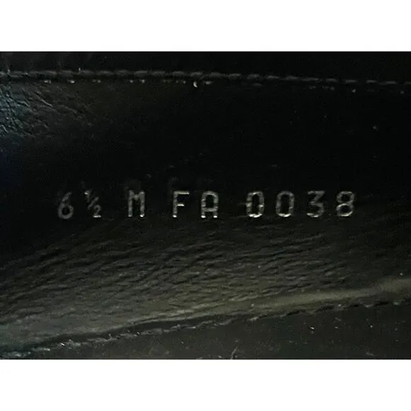 LV Louis Vuitton Black Leather Buckle Slip On Loafer Shoes  Mens Size 6.5M