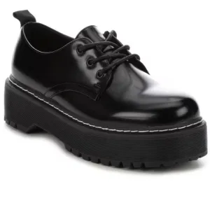 Madden Girl Black Dr. Marten Style Platform Ankle Oxford Shoes