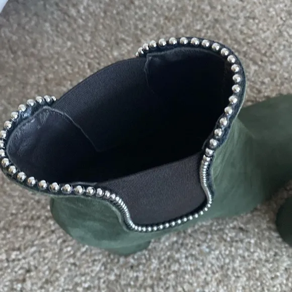 Made in Italy Suede Boots Hunter Green