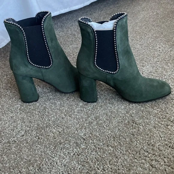 Made in Italy Suede Boots Hunter Green