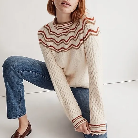 Madewell Pickard Mockneck Retro Knit Sweater