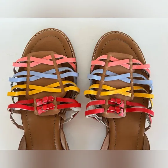 Madewell The Maya Huarache Leather Sandal, Size 9.5