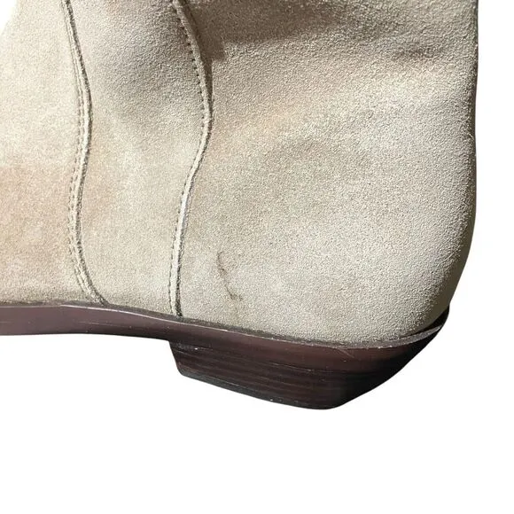 Madewell Boots WMNS 5 Beige Suede Antoine Tall Maple Seed Low Heel Capsule NN035