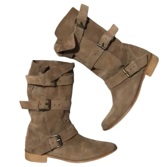 Maje Suede Kriminel Boots Size 37 USA 6.5