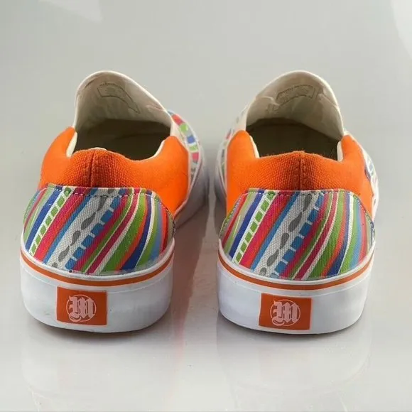 MAKAVELI BRANDED FLY BOY Shoes Multicolor Painted Stripe Canvas Slip-on Mens 13M