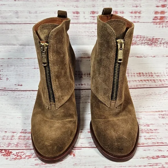 Marc By Marc Jacobs Suede Zipper Ankle Boots