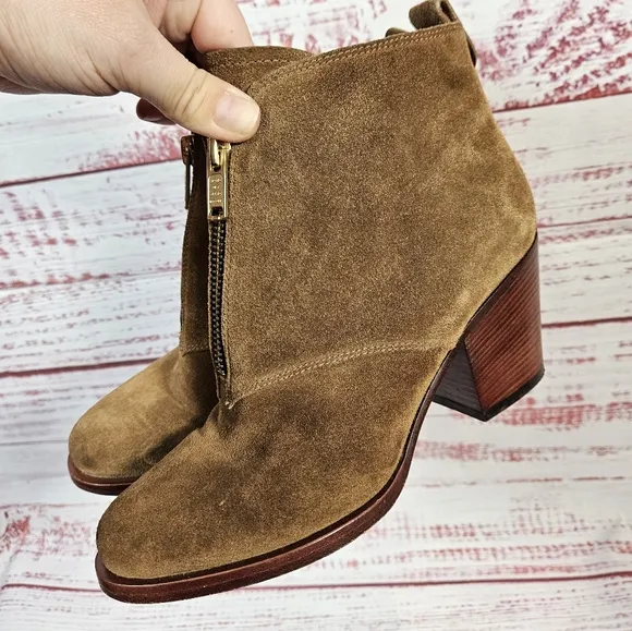 Marc By Marc Jacobs Suede Zipper Ankle Boots