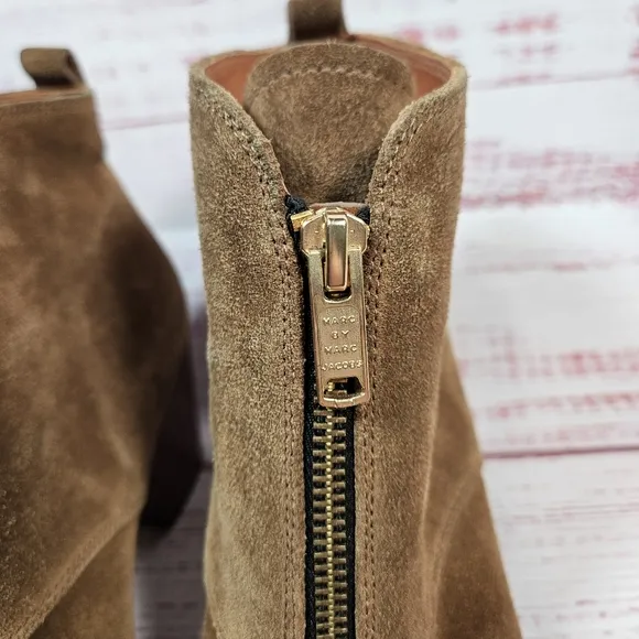 Marc By Marc Jacobs Suede Zipper Ankle Boots