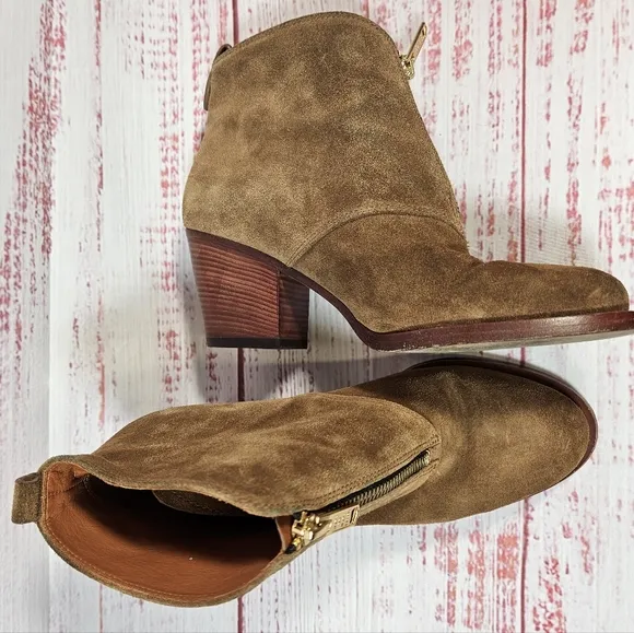Marc By Marc Jacobs Suede Zipper Ankle Boots