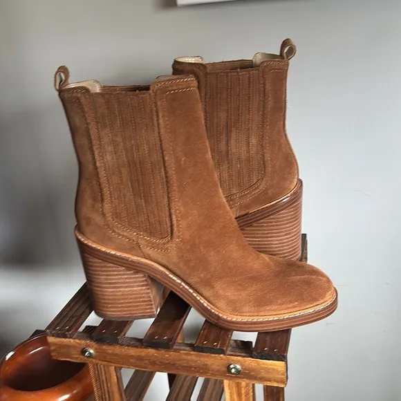 Marc Fisher Halida Leather  Suede Ankle Boots