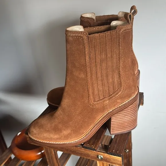 Marc Fisher Halida Leather  Suede Ankle Boots