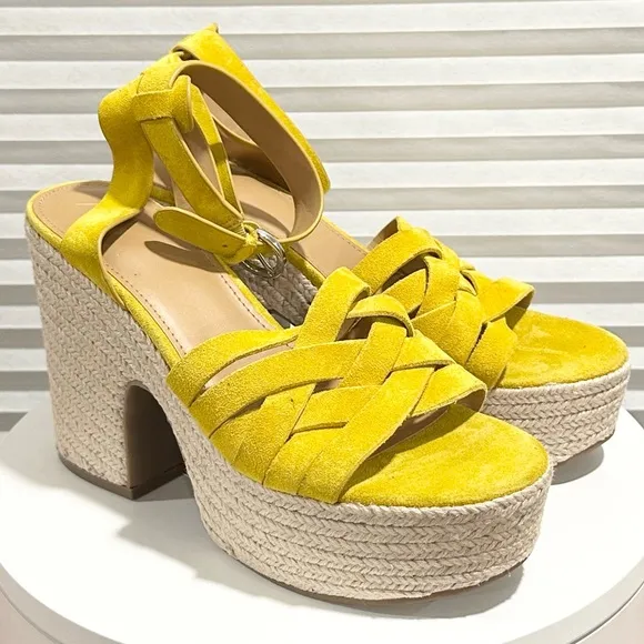 🌸MARC FISHER🌸 Oaten Suede Ankle Strap Block Heel Size: 8.5