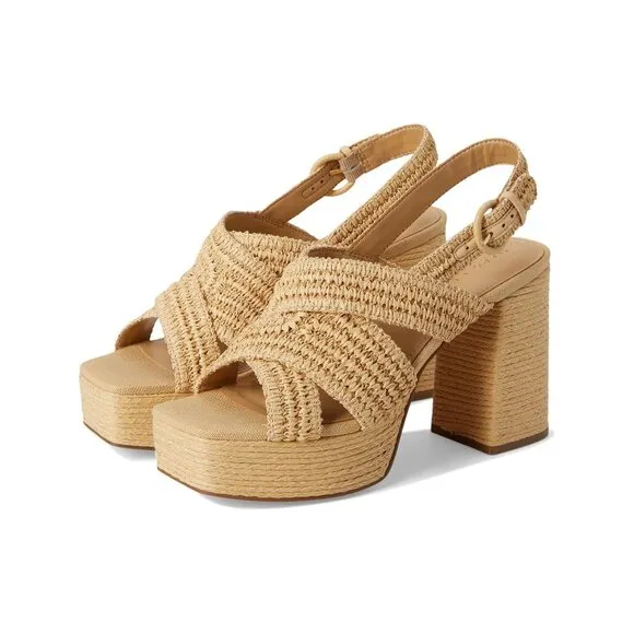 Marc Fisher Shoes Caddy Light Natural Heeled Sandals
