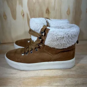 Marc Fisher Suede Sherpa Sneaker Boots Women’s Size 7.5