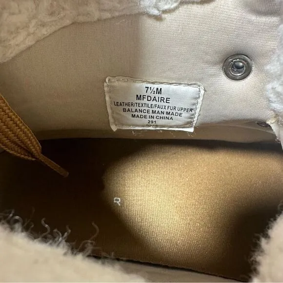 Marc Fisher Suede Sherpa Sneaker Boots Women’s Size 7.5