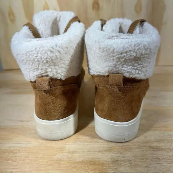 Marc Fisher Suede Sherpa Sneaker Boots Women’s Size 7.5