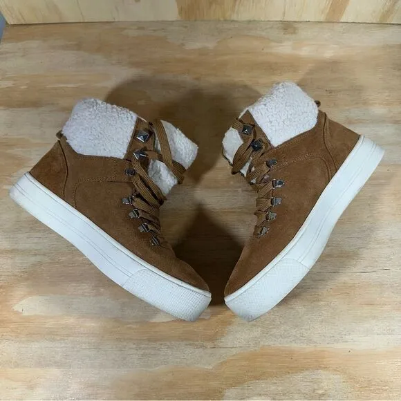 Marc Fisher Suede Sherpa Sneaker Boots Women’s Size 7.5