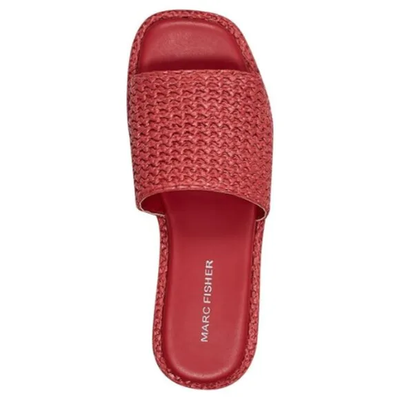 Marc Fisher Women's Pais Woven Upper Sandal Size 11 M, RED
