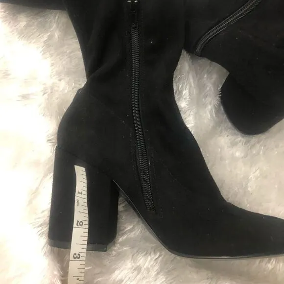 Marc fisher over the knee black suede boots size 5