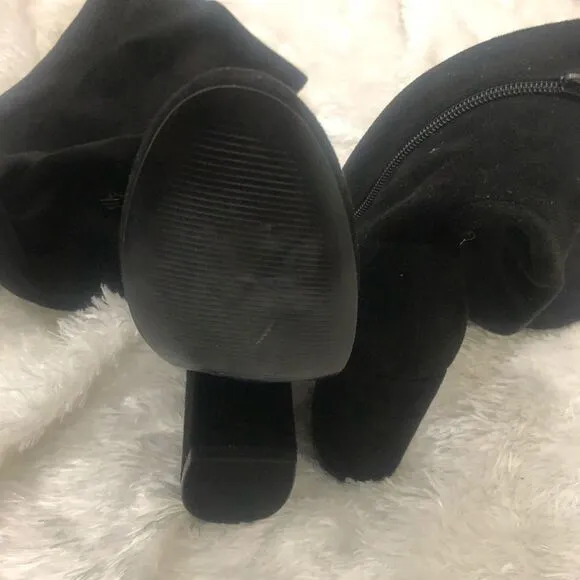 Marc fisher over the knee black suede boots size 5