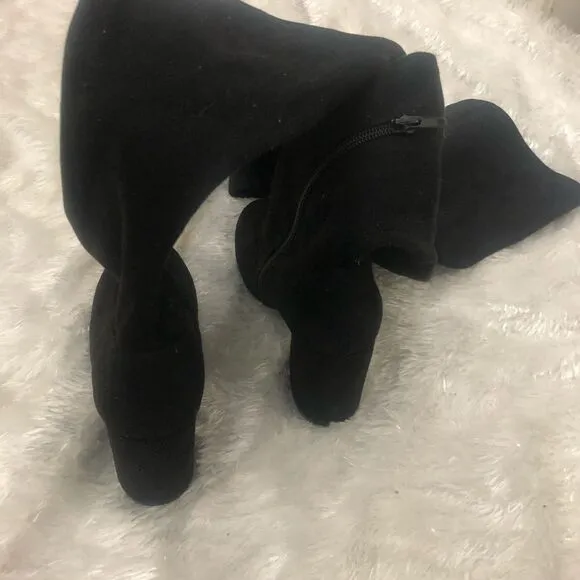 Marc fisher over the knee black suede boots size 5