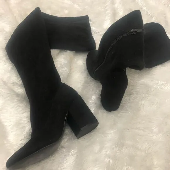 Marc fisher over the knee black suede boots size 5