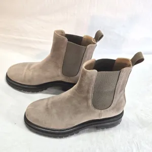 Margaux Women's Size 39 Tan Chelsea Suede Leather Pull On Boots