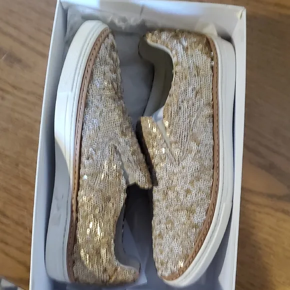Margiela Gold Sequin Slip-On Women's Shoes