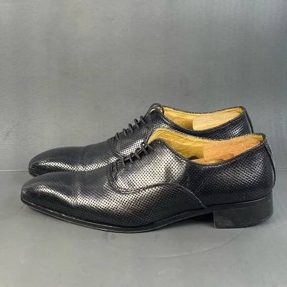 Mario Alborino black leather Oxford shoes mens size  11 (44)