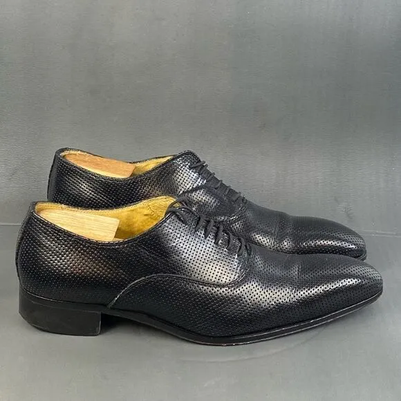 Mario Alborino black leather Oxford shoes mens size  11 (44)