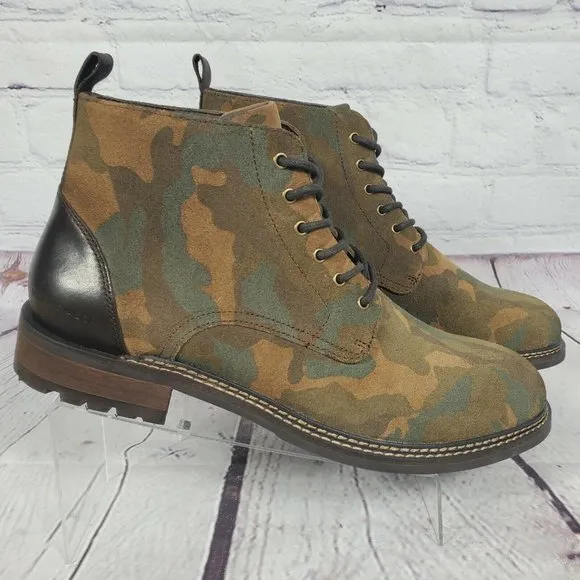 Mark Nason Men's Size 10 Camo Stowe Suede Boots