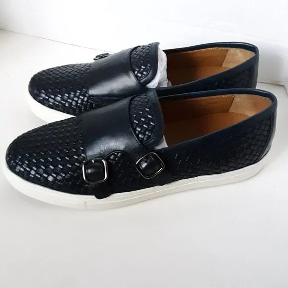 Massimo Dutti Men's 42 US 10M Blue Lightweight Loafer Leather Shoes