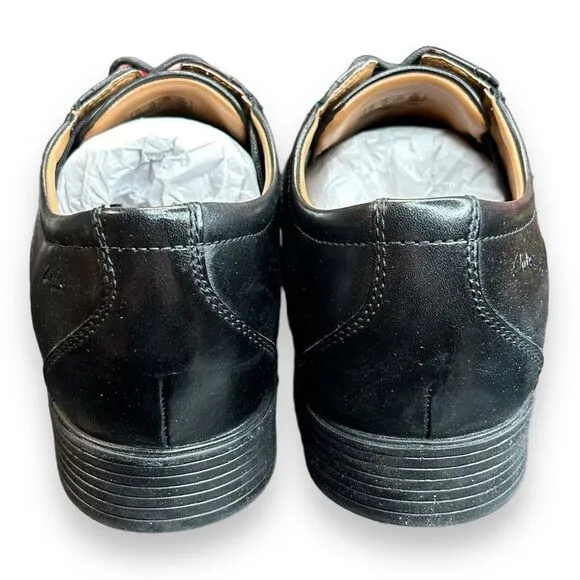 MEN CLARKS‎ COLLECTION WHIDDON CAP COLOR BLACK LEATHER SIZE 12W