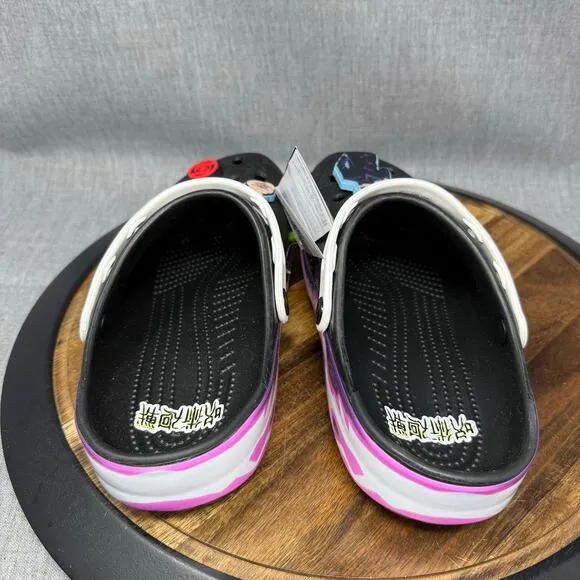 Men's 9 - Crocs x Jujustu Kaisen Classic Clogs Anime Black Shoes Slip On