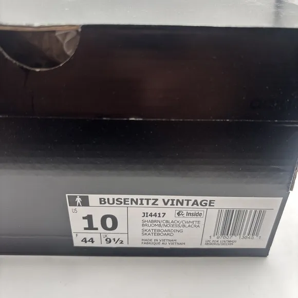 MENS ADIDAS BUSENITZ VINTAGE BROWN BLACK SUEDE CASUAL SNEAKERS SHOES - Sz 10M