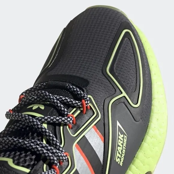 MEN'S adidas ZX 2K Boost x Marvel Stark Industries Black Solar Yellow H02559