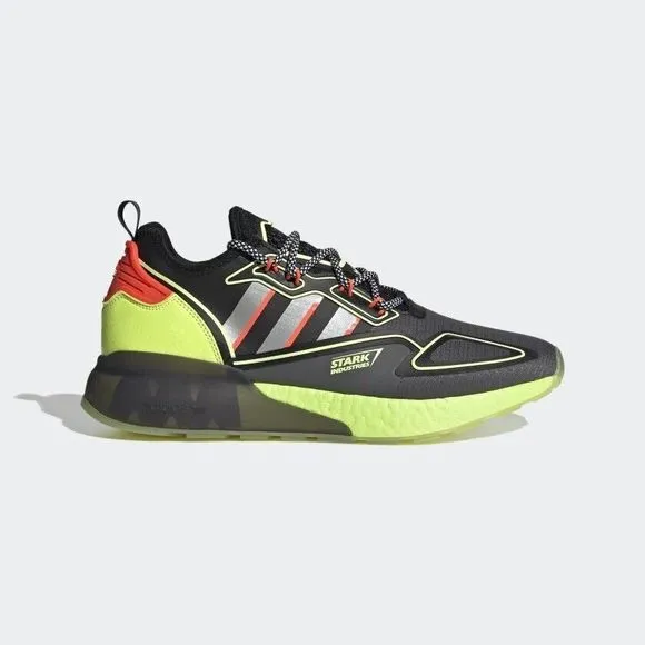MEN'S adidas ZX 2K Boost x Marvel Stark Industries Black Solar Yellow H02559