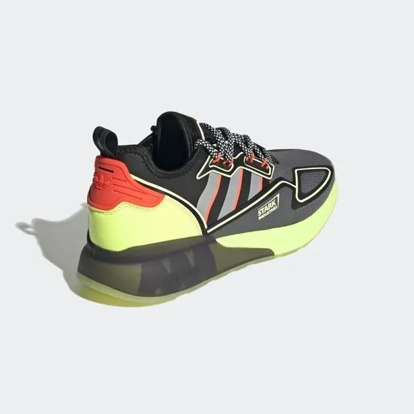 MEN'S adidas ZX 2K Boost x Marvel Stark Industries Black Solar Yellow H02559
