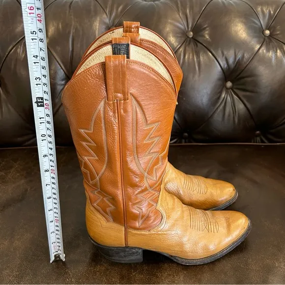 Men’s Brown Leather Cowboy Boots size 9 D