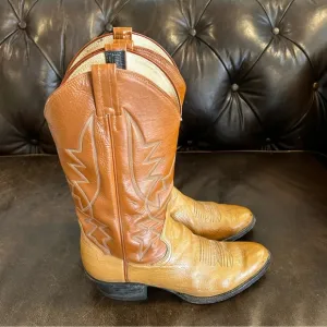 Men’s Brown Leather Cowboy Boots size 9 D