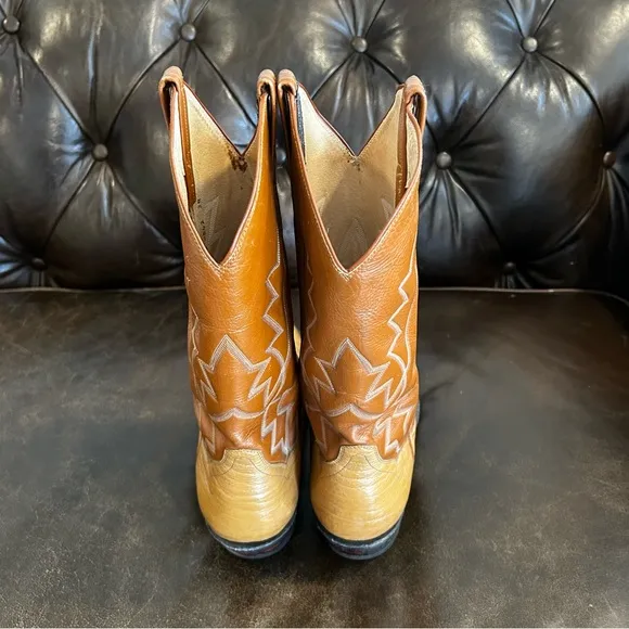 Men’s Brown Leather Cowboy Boots size 9 D