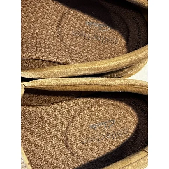 Men's Clark's Suede Slip On Shoes New Without Box Never Worn Beige Color