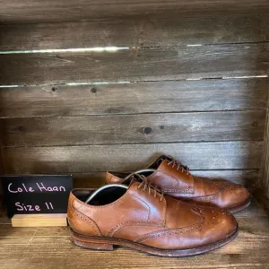 Mens Cole Haan Harrison Grand OS Brown Wingtip Brogue Leather Shoes Size 11 M‎