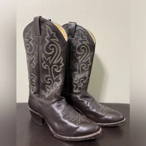 Mens Justin Classic Western Cowboy Boots brown Size 9 EE
