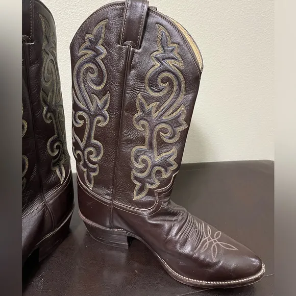 Mens Justin Classic Western Cowboy Boots brown Size 9 EE