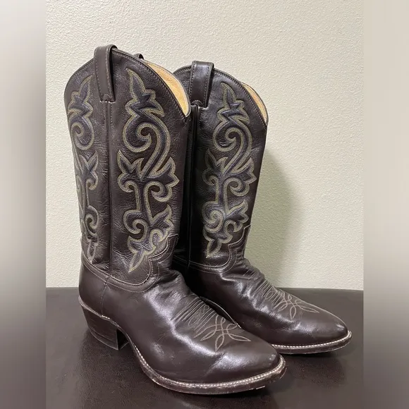 Mens Justin Classic Western Cowboy Boots brown Size 9 EE