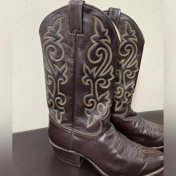 Mens Justin Classic Western Cowboy Boots brown Size 9 EE