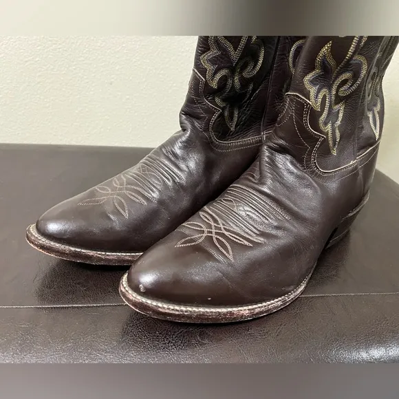Mens Justin Classic Western Cowboy Boots brown Size 9 EE